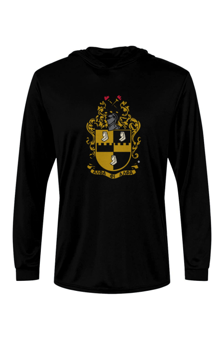 Performance Hooded Long Sleeve Tee | Crest | Black