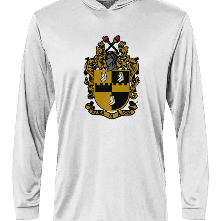 Performance Hooded Long Sleeve Tee | Crest | White