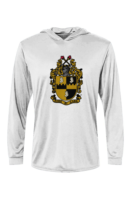 Performance Hooded Long Sleeve Tee | Crest | White