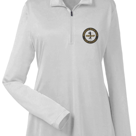 Ladies Quarter-Zip | White