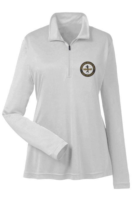 Ladies Quarter-Zip | White